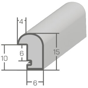MendeFrames Holzrahmen H003 Schwarz 20x60 cm