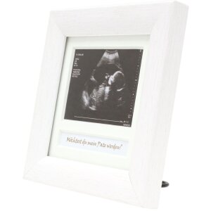 Deknudt Holz-Fotorahmen Echographie-Bild 10x10 cm weiß