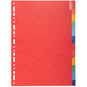 Exacompta 2212E Register DIN A4 mit 12 Taben, Manila, 225 g