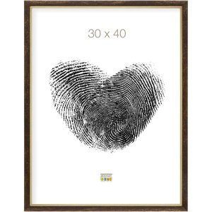 Kunststoffrahmen S46A schwarz mit gold 18x24 cm