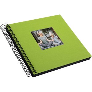 Goldbuch Spiralalbum Bella Vista grün 20x20 cm 40 schwarze Seiten