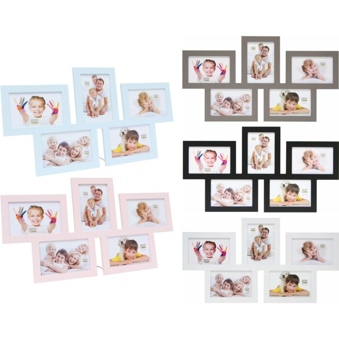 Galerie foto Deknudt S65SY pentru 5 imagini 10x15 cm, ramă foto din lemn