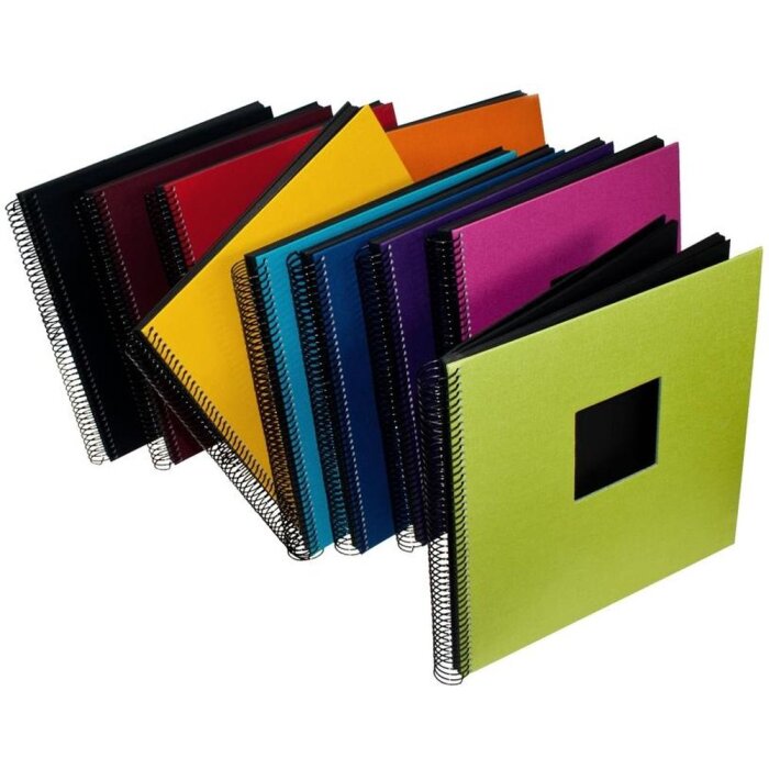 Album spiral Goldbuch Bella Vista 35x30 cm cu fereastră, 40 pagini negre