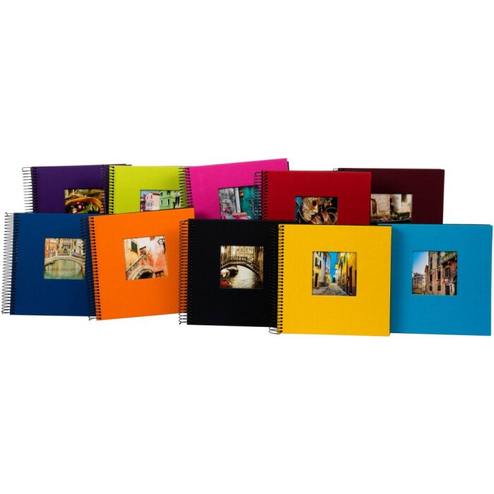 Album spiral Goldbuch Bella Vista 20x20 cm – 40 pagini negre din lână