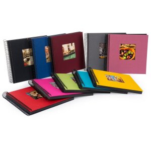 Album spiral Goldbuch Bella Vista 20x20 cm – 40 pagini negre din lână