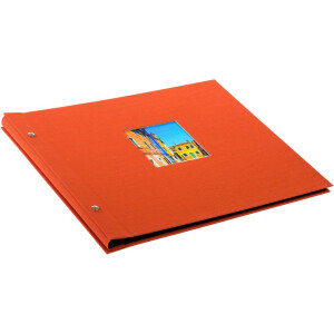 Album cu șuruburi Bella Vista Trend 2 – fețe negre, înveliș din lână, extensibil