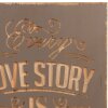 Textplatte Lovestory 5H0289 Clayre & Eef grau natur 33x2x78 cm