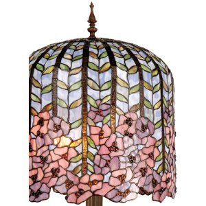 Tiffany Tischlampe Ø 40x84 cm rosa bunt