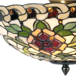 LumiLamp Tiffany Deckenleuchte Ø 40x23 cm schwarz