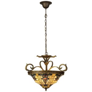 LumiLamp Tiffany Hängelampe 56x170 cm bunt