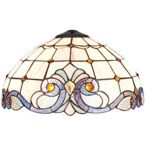 LumiLamp Lampenschirm 40x21 cm bunt aus Glas 5LL-5807