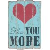 Clayre & Eef Textplatte Love 40x60 cm blau schwarz