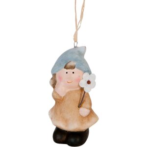 Clayre & Eef 6TE0105 Dekohänger Zwerg bunt 4x7x3...