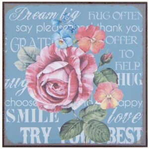 Clayre & Eef Magnet 6Y1836 blau 5x7 cm