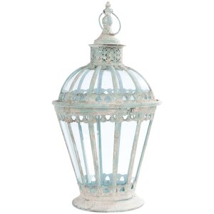 Clayre & Eef Laterne 6Y2109 weiß antik 29x55 cm