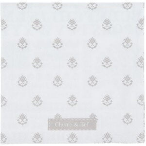 Cross Stitched Pattern Papierservietten 20 St. natur...