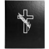 Goldbuch Kondolenzbuch Kreuz Kunstleder Schwarz 21x28 cm 44 weiße Seiten