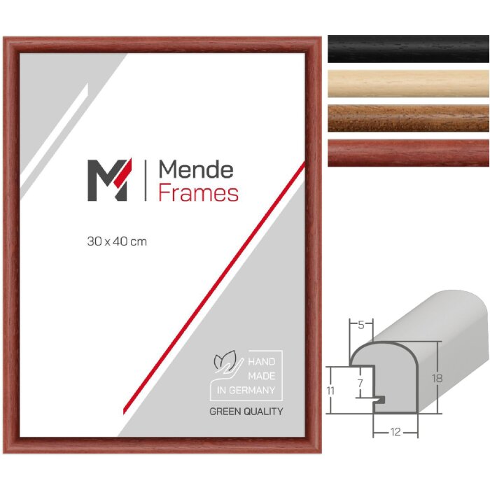 Ramă foto MendeFrames H004 – lemn masiv, profil semicircular