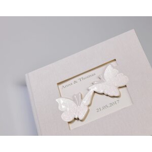 Walther Hochzeitsalbum Farfalla 28x30,5 cm 50 weiße...
