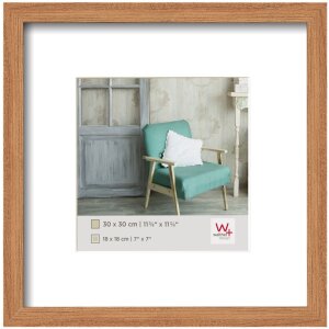 Rama foto Walther Stockholm, profil bloc din lemn maserat, cu passepartout înclinat