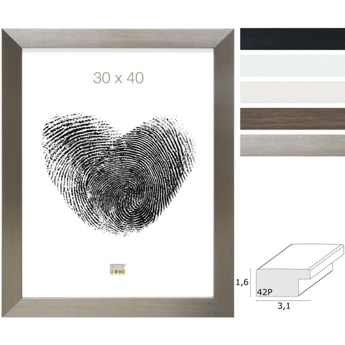 Deknudt Kunststoffrahmen S42P Blockprofil 9x13 cm bis 60x80 cm Normalglas