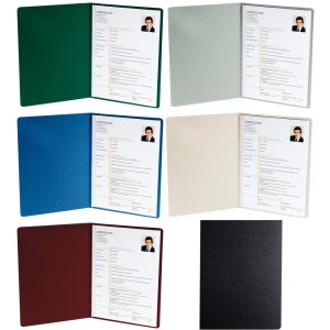Bewerbungsmappe 2teilig Manila-Leinen 30 Blatt