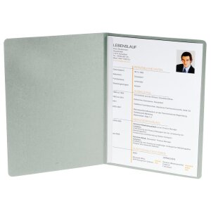 Bewerbungsmappe 2teilig Manila-Leinen 30 Blatt