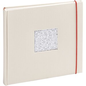 Panodia Leinen Fotoalbum Linea 30x30 cm 60 weiße Seiten mit Gummiband