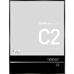 Nielsen Aluminium Wechselrahmen C2 60x80 cm Schwarz Glanz...