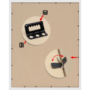 Bilderrahmen grau Holz 50,0 x70,0 cm S884S