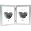 Doppelrahmen S68FD1 silber Holz 13x18 cm Hochformat