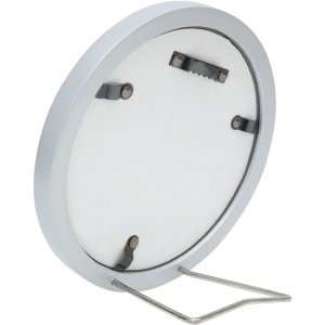 S67YD Bilderrahmen silber Holz 10 cm rund