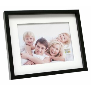 Bilderrahmen mit Passepartout schwarz Holz 20,0 x30,0 cm...