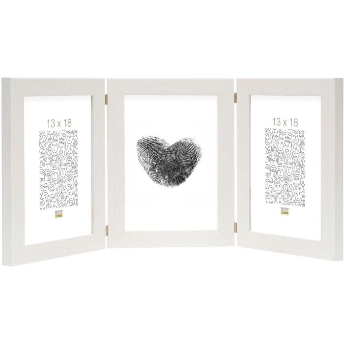 Dreifachrahmen S41VF1H weiß 3 Fotos 10x15 cm Hochformat