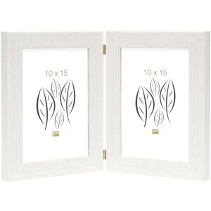 Doppelrahmen S41VF1H weiß 2 Fotos 10x15 cm Hochformat