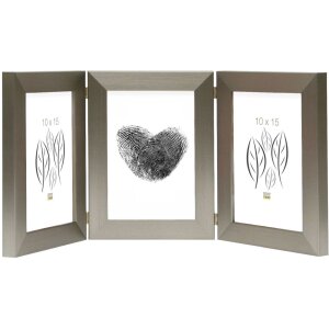 Deknudt Dreifachrahmen 13x18 cm Silber Kunststoff S41VD1