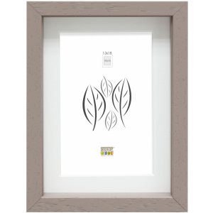 Bilderrahmen mit Passepartout taupe Holz 24,0 x30,0 cm;18,0 x24,0 cm S223K