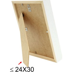 Bilderrahmen mit Passepartout weiß Holz 40,0 x50,0 cm;30,0 x40,0 cm S223K