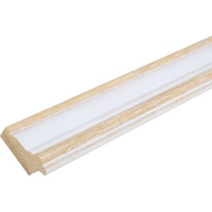 Bilderrahmen weiß-beige Holz 30,0 x45,0 cm S221H
