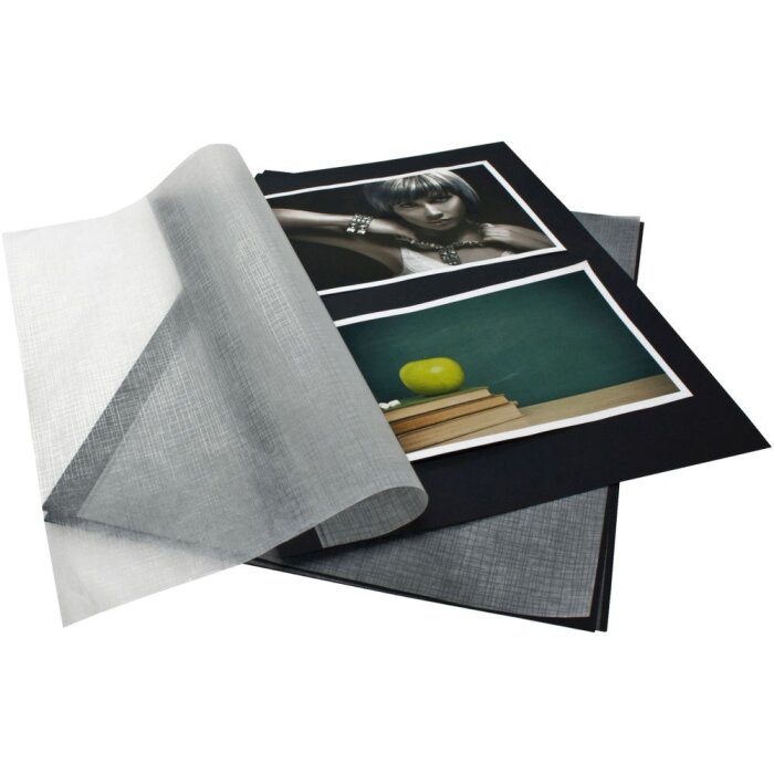 Goldbuch Fotokarton A4 Schwarz mit Pergamyn 20 Blatt Säurefrei Archivierung