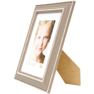Bilderrahmen beige Holz 13,0 x18,0 cm S221F