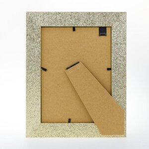 ZEP Broadway Fotorahmen 15x20 cm gold MDF Glitzer Aufsteller Wandmontage
