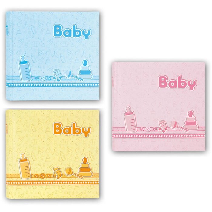 Album foto pentru bebeluși ZEP Bebe 24x24 cm, 40 pagini albe cu pergamin