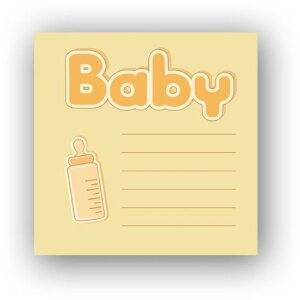 Album foto pentru bebeluși ZEP Bebe 24x24 cm, 40 pagini albe cu pergamin