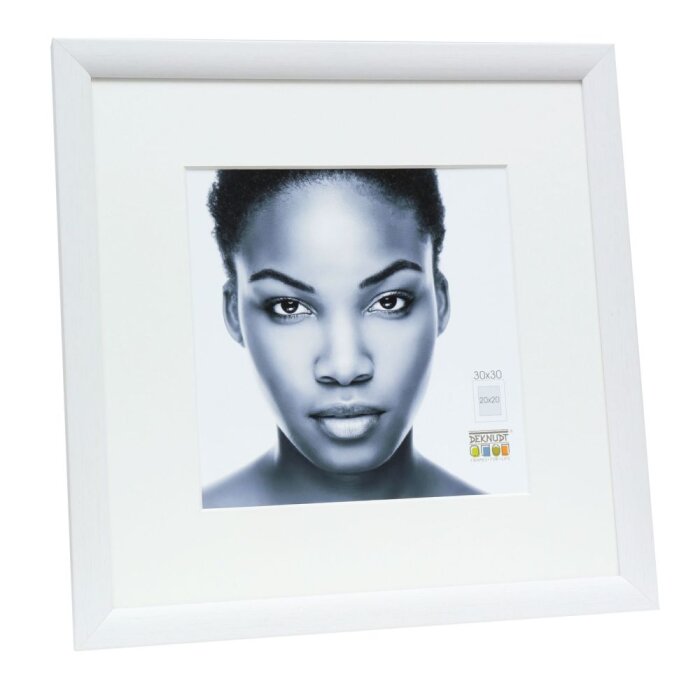 Rama foto din lemn S54SF1P1 cu pasepartout alb