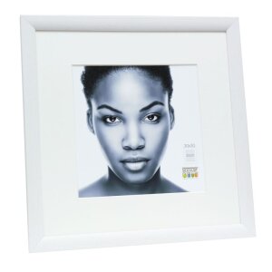 Rama foto din lemn S54SF1P1 cu pasepartout alb