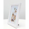 Rama foto din lemn S54SF1P1 cu pasepartout alb