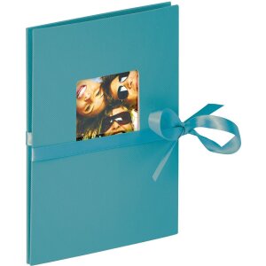Album foto Walther Leporello Fun - 12 fotografii 10x15 cm și 13x18 cm, cu legătură decorativă și copertă neagră