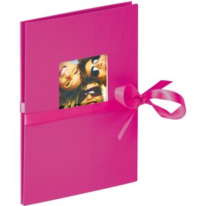 Album foto Walther Leporello Fun - 12 fotografii 10x15 cm și 13x18 cm, cu legătură decorativă și copertă neagră
