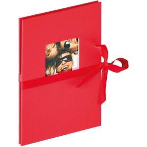 Album foto Walther Leporello Fun - 12 fotografii 10x15 cm și 13x18 cm, cu legătură decorativă și copertă neagră